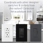 Legrand radiant 15 Amp Decorator Duplex Outlet Gray 1 Pack
