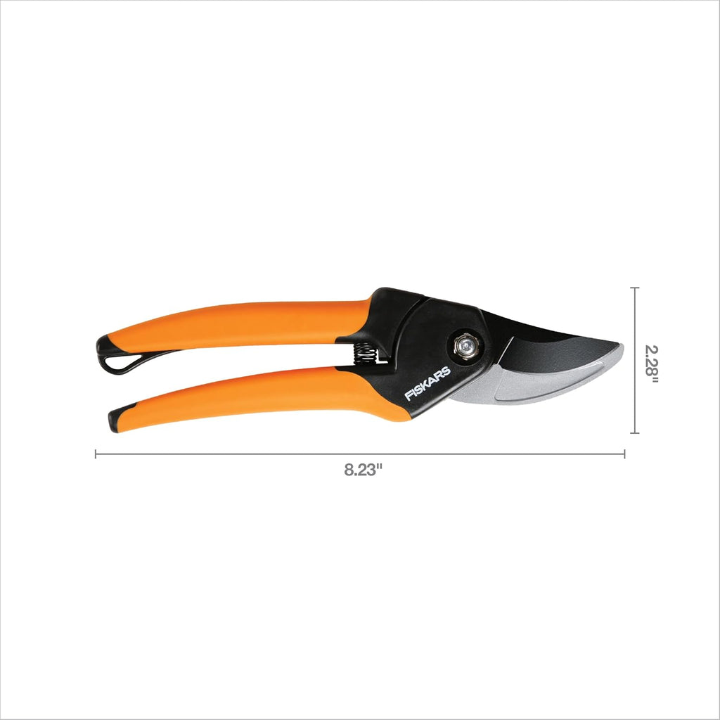 SoftGrip Bypass Pruning Shears, 5/8” Cut Capacity Gardening Scissors for Right and Left-Handed Use, Steel Blade with