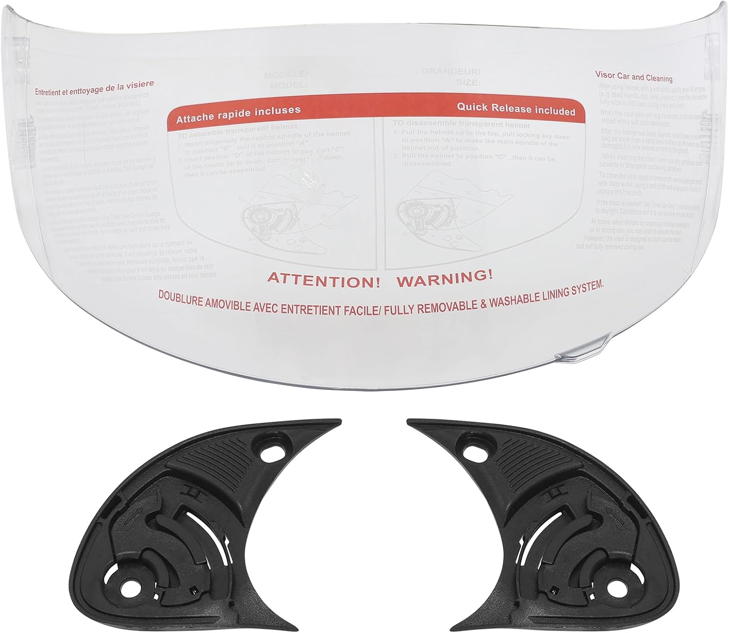 Helmet Visor Shield Clear Replacement Flip Up Anti Fog Full Face Helmet Visor Shield