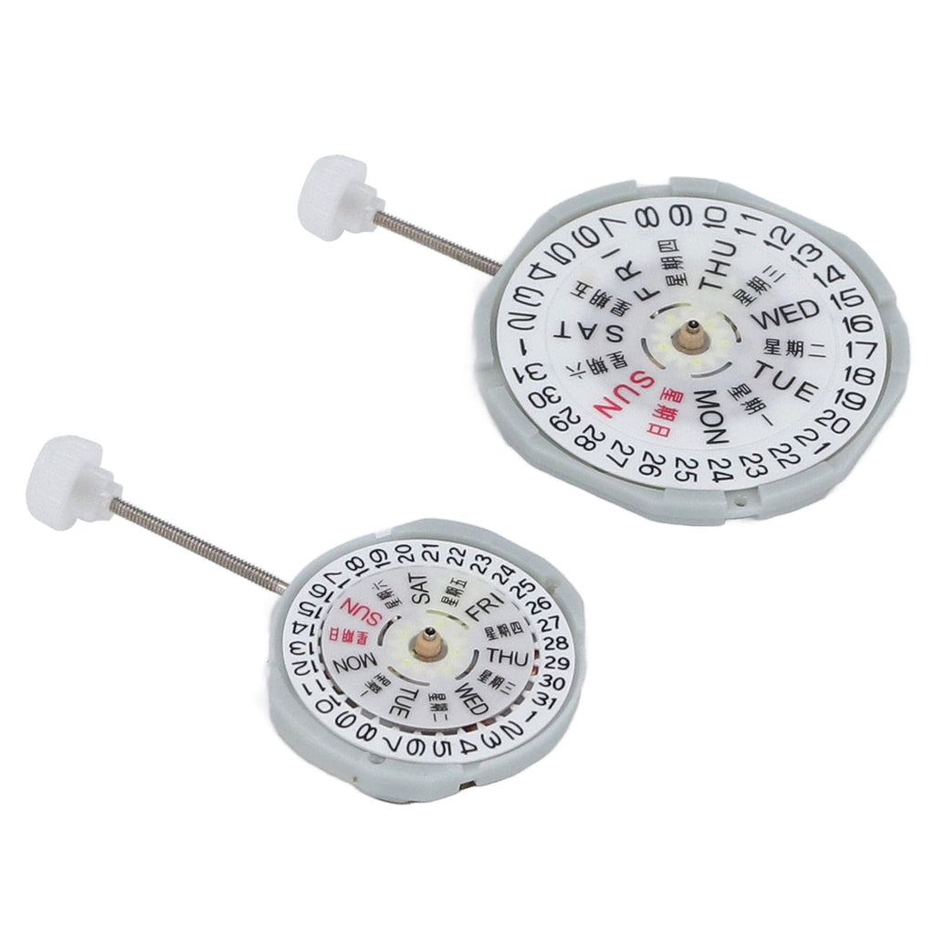 2 Pcs PE28 PE25 Quartz Watch Movement Set for Precise Timing with Easy Adjustment Function Metal