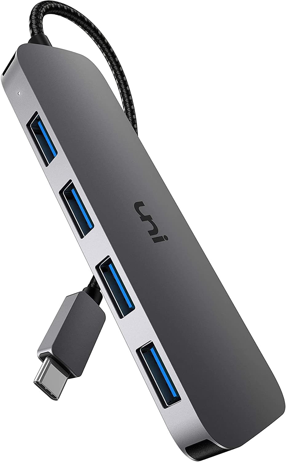 USB C to USB Hub Multiport Adapter, Aluminum 4 Ports USB C Splitter for Laptop, Slim Thunderbolt 3/4 Data USB Hub