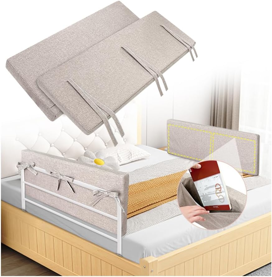 Bed Rail Cushion, Hospital Bedside Rail Pads, Medical Foam Padding Bed Fall Protector Rail Covers for Elderly Adults