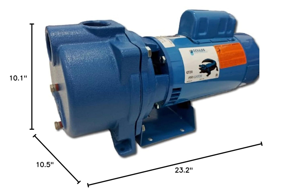 GOULDS Pumps GT20 IRRI-Gator Self-Priming Single Phase Centrifugal Pump, 2 hp, Blue