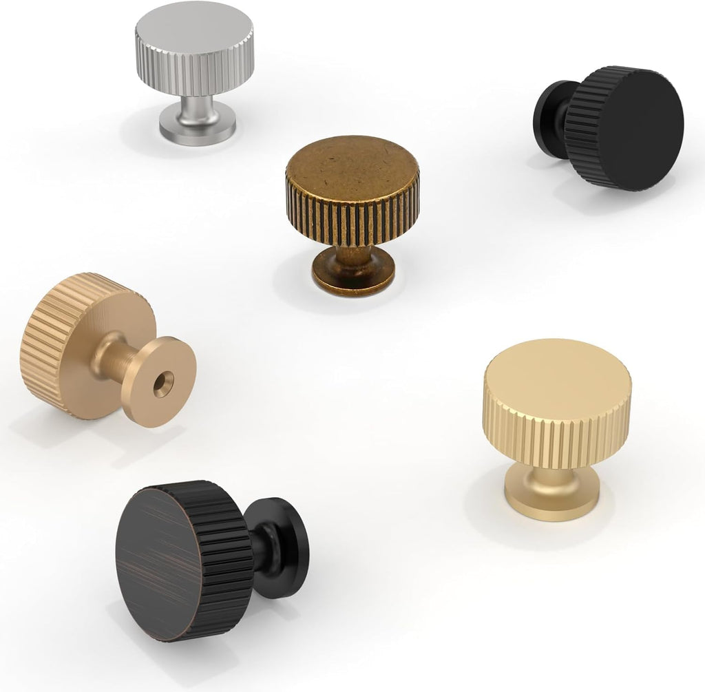 5 Pack Champagne Bronze Cabinet Knobs Single Hole Cabinet Pulls Round Kitchen Cabinet Knobs Drawer Knobs Dresser Knobs
