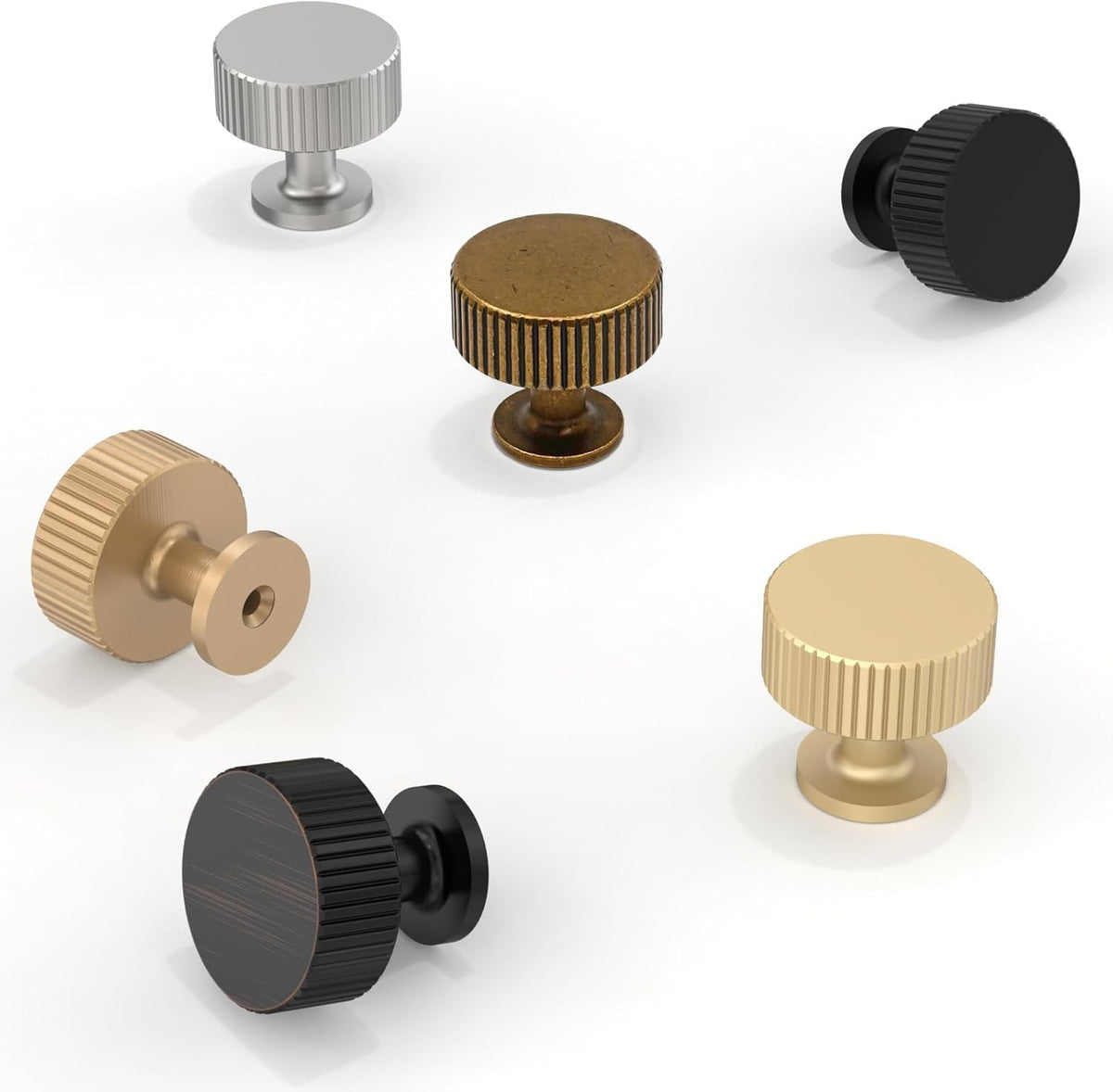 5 Pack Champagne Bronze Cabinet Knobs Single Hole Cabinet Pulls Round Kitchen Cabinet Knobs Drawer Knobs Dresser Knobs