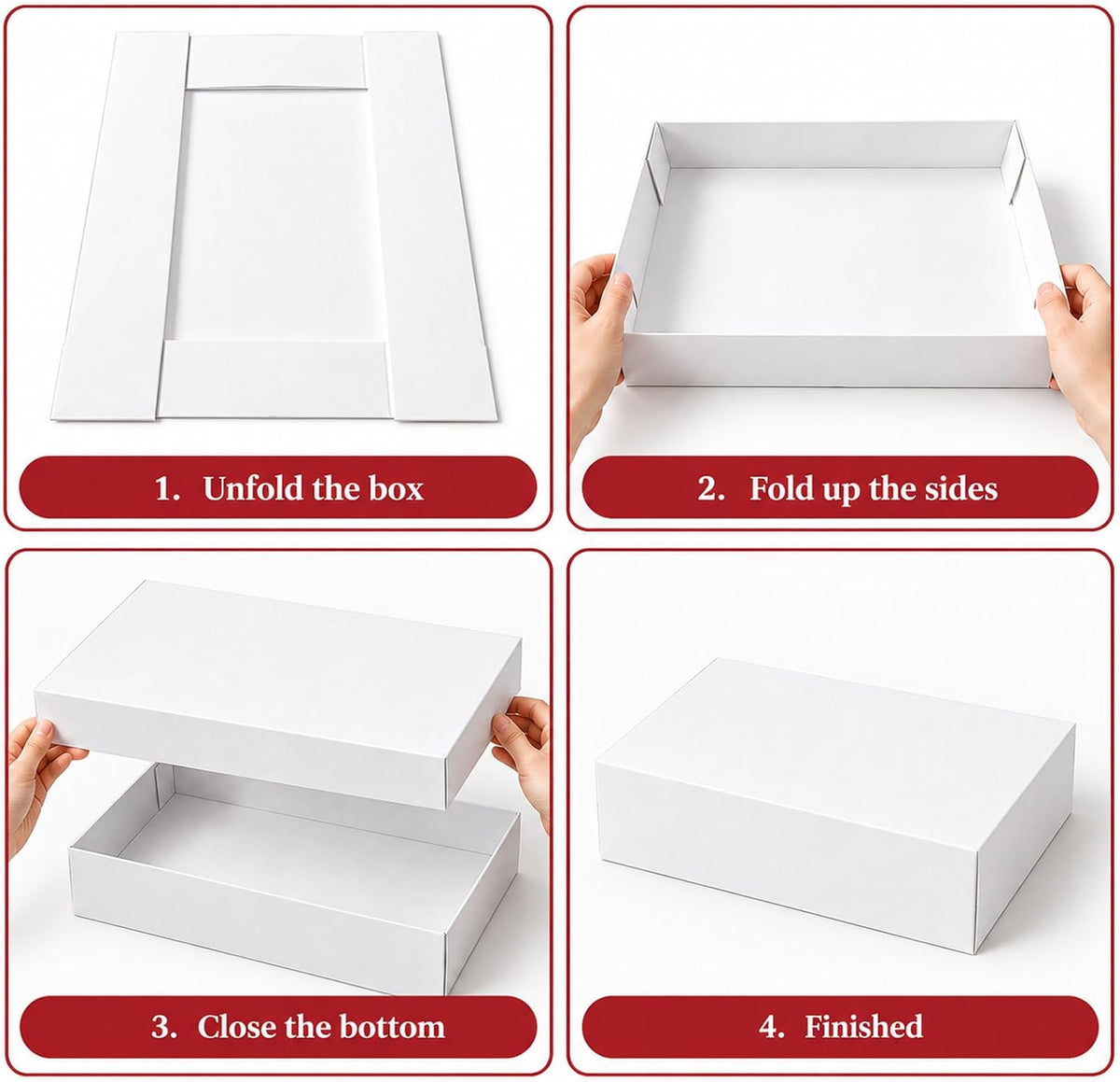 15 Pack Shirt Boxes for Presents, White Gift Boxes, 14.25x9.5x2 In