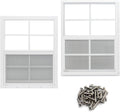 2 Pack Shed Window, 18" x 23" Flush Mount Window with Tempered Glass and Fiberglass Screen for Shed, Chicken Coop