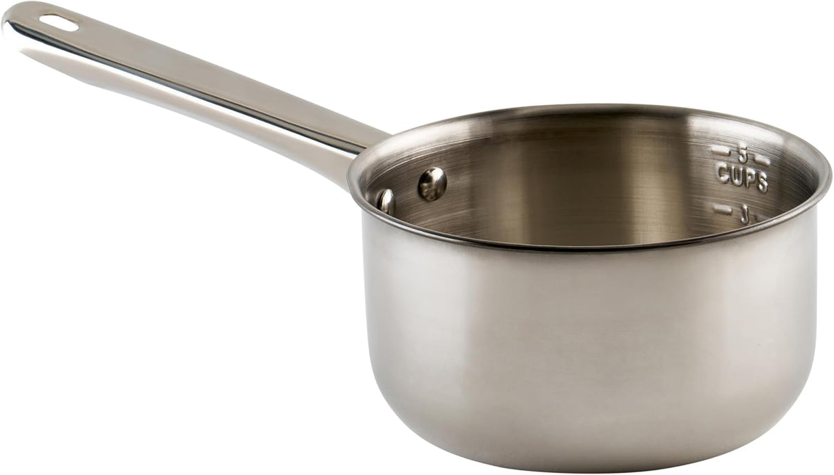 1 1/2 qt Mirror Finish Stainless Steel Sauce Pan with Cover