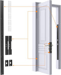 5-Piece Door Reinforcement Set for Jamb,Frame & Hinges Door Lock Security | ,Door Jamb Reinforcement Set,Anti Door