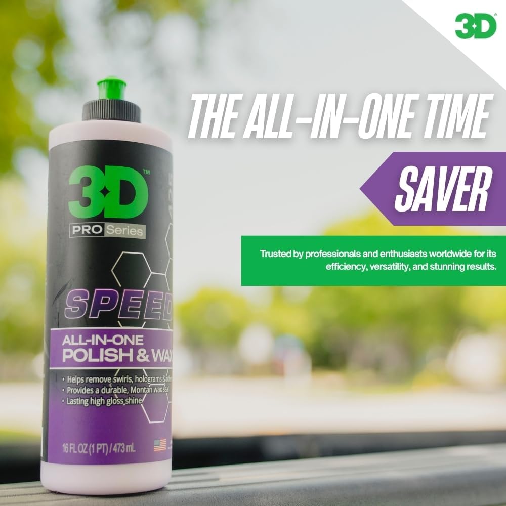 Speed All-In-One Polish & Wax – Scratch & Swirl Remover, Clear Coat Safe Paint Sealant – High Gloss Finish, Easy