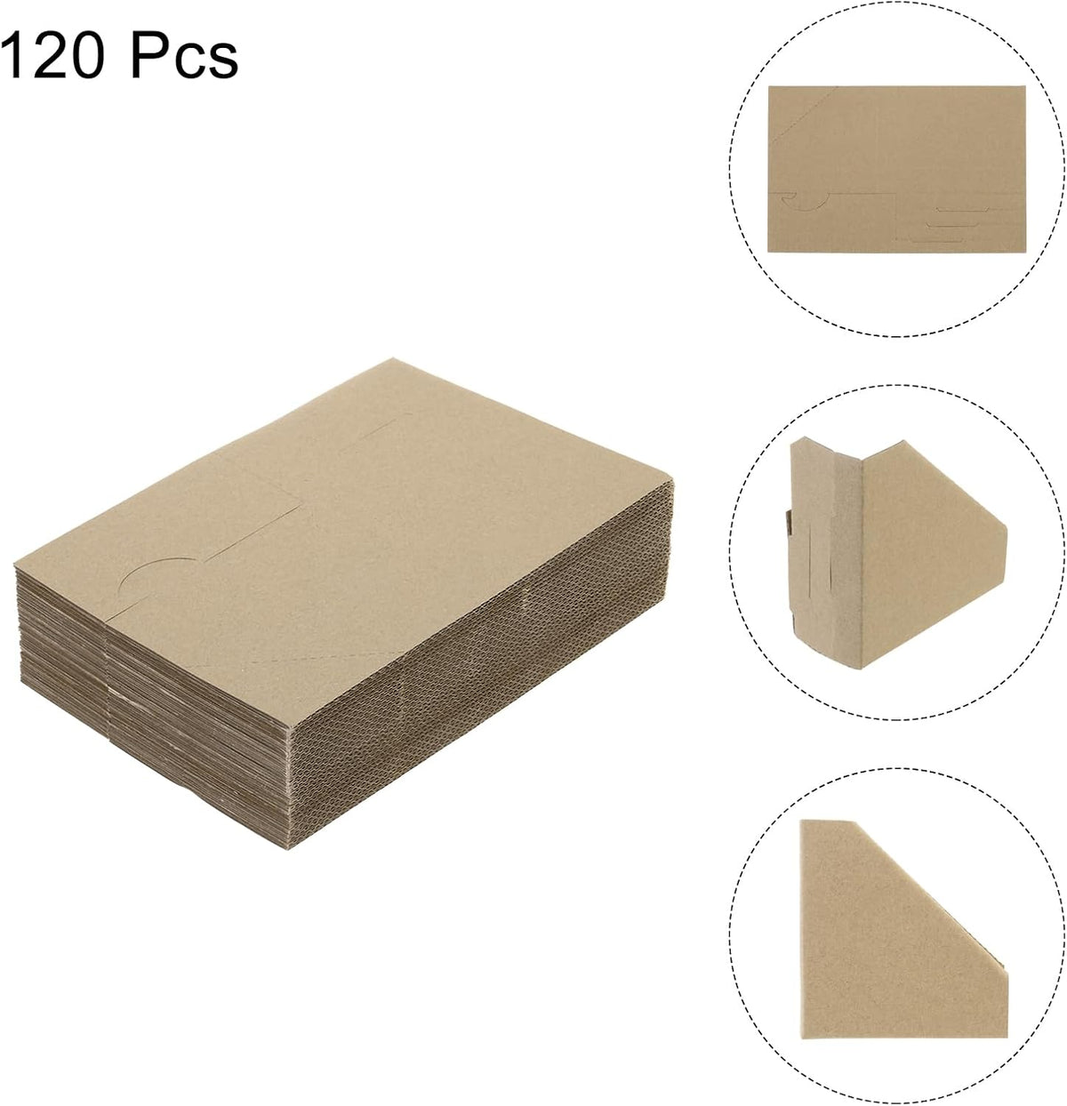120 Pack Adjustable Cardboard Corner Protector, Cardboard Edges Protector 9.5x9.5cm Fits 0.5, 1 and 1.5 Inch Frames