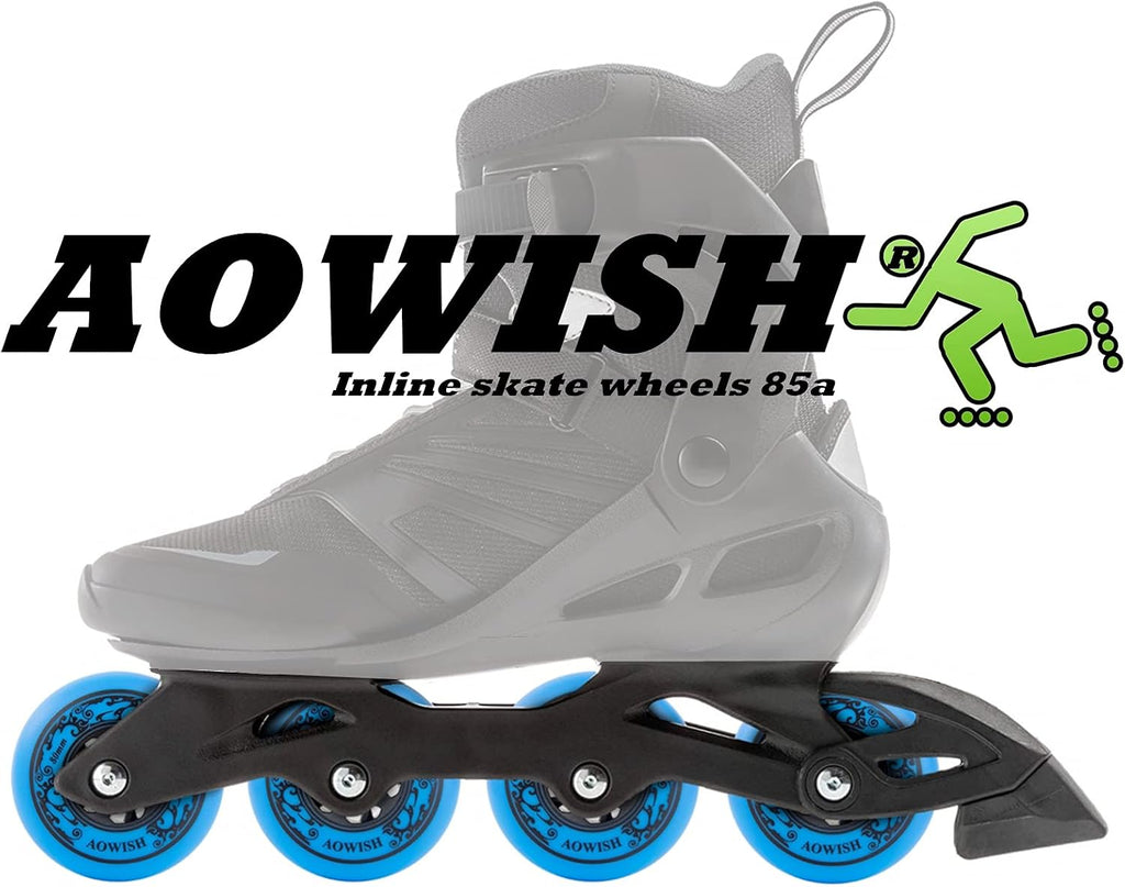 Inline Skate Wheels, Outdoor Asphalt Formula, 8-Pack