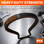 PIX 5 Packs Industrial Drive V-Belts, BX115 Cogged, 21/32" x 118" OC OEM Alternative - Heavy-Duty Power Transmission Belt for Machinery, Durable V Belt for Industrial Equipment