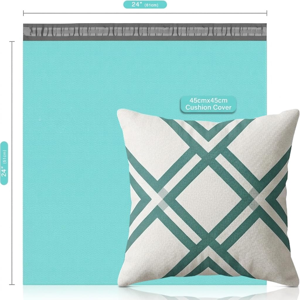 Poly Mailers 24x24" 50 Pcs,Large Shipping Bags Embossed Dots Teal