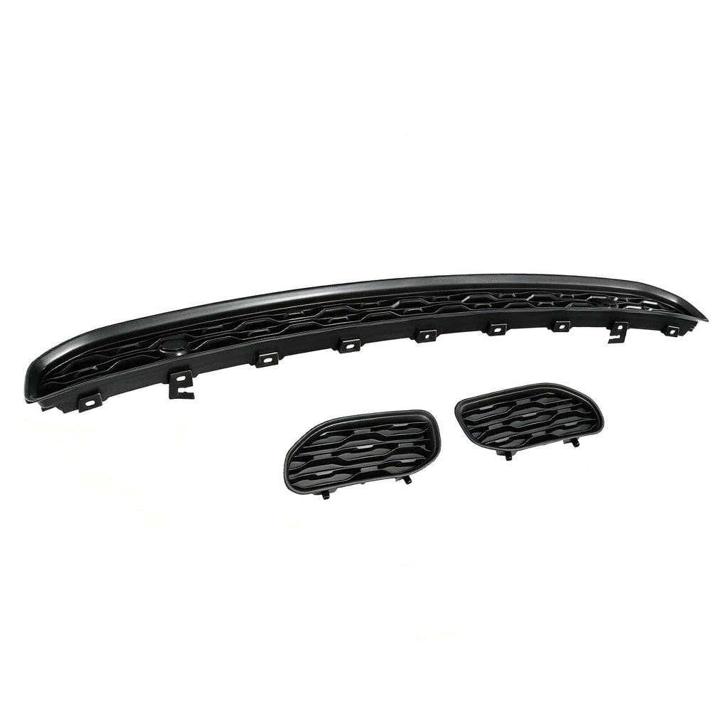 Front Lower Bumper Grille and Tow Hook Cover Compatible with Dodge RAM 1500 2019-2024