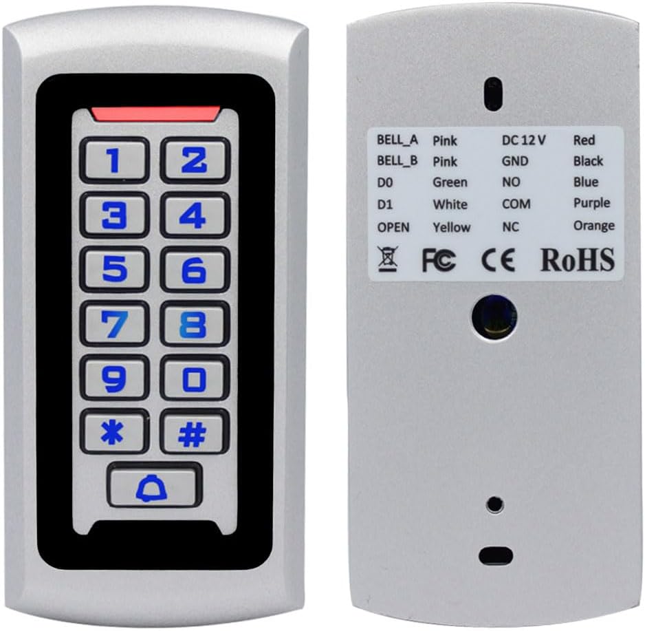 Waterproof Stand Alone Access Control Keypad,Metal RFID Card Reader,Door Access Control System Lock,Electric Gate