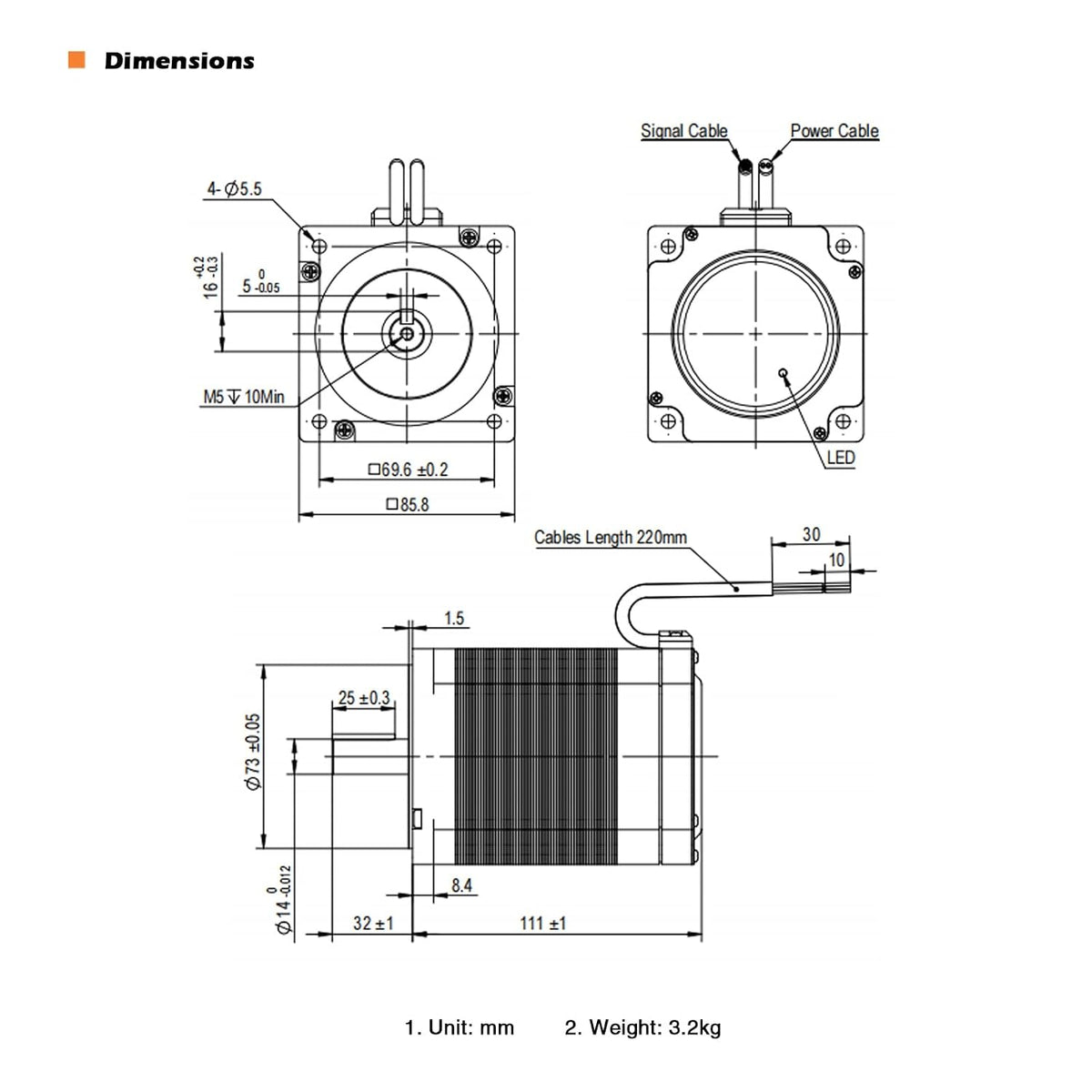 NEMA34 Integrated Closed Loop Stepper Motor,Pulse-Direction Control