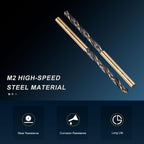PATIKIL 4mm Drill Bit M2 High-Speed Steel for Hard Metal 2 Pack