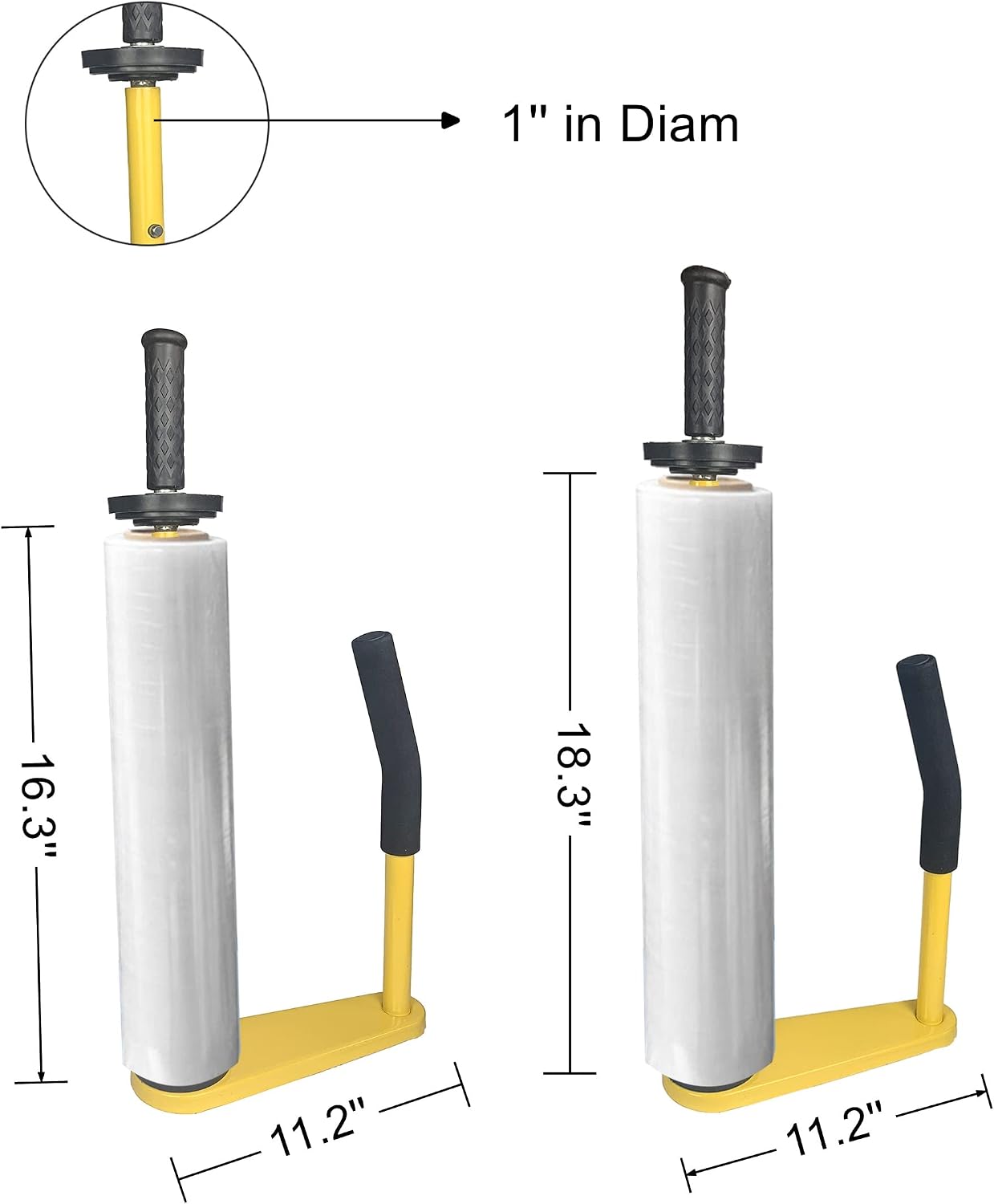 Stretch Film Dispensers Pallet Stretch Film Packing Machine Adjustable Wrap Dispenser Holder for Most 16 inch to 18
