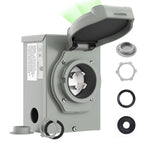 Pre-Drilling 30 Amp Generator Inlet Box, NEMA L14-30P Power Inlet Box
