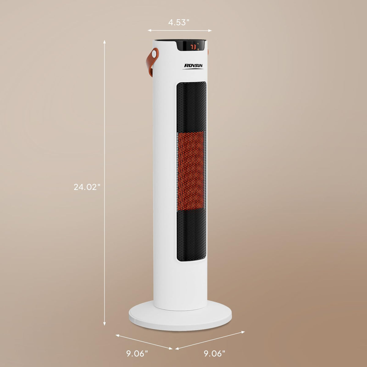24IN Electric Space Heater w/Remote & APP Control, 1500W Portable Tower Heater w/Oscillating for Indoor Use, Timer