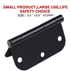 Rounded Door Hinges Matte Black 3.5" x3 ½ Interior Decor 24 Pack