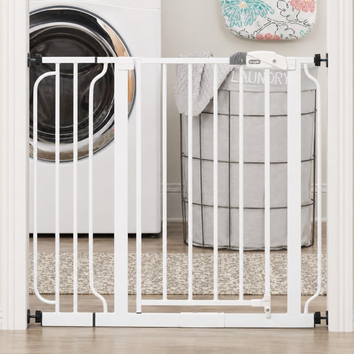 Safety 29-38.5" Baby Gate for Doorways & Bottom of Stairs, Pressure Mounted Baby Gate with Door for Babies, Toddlers