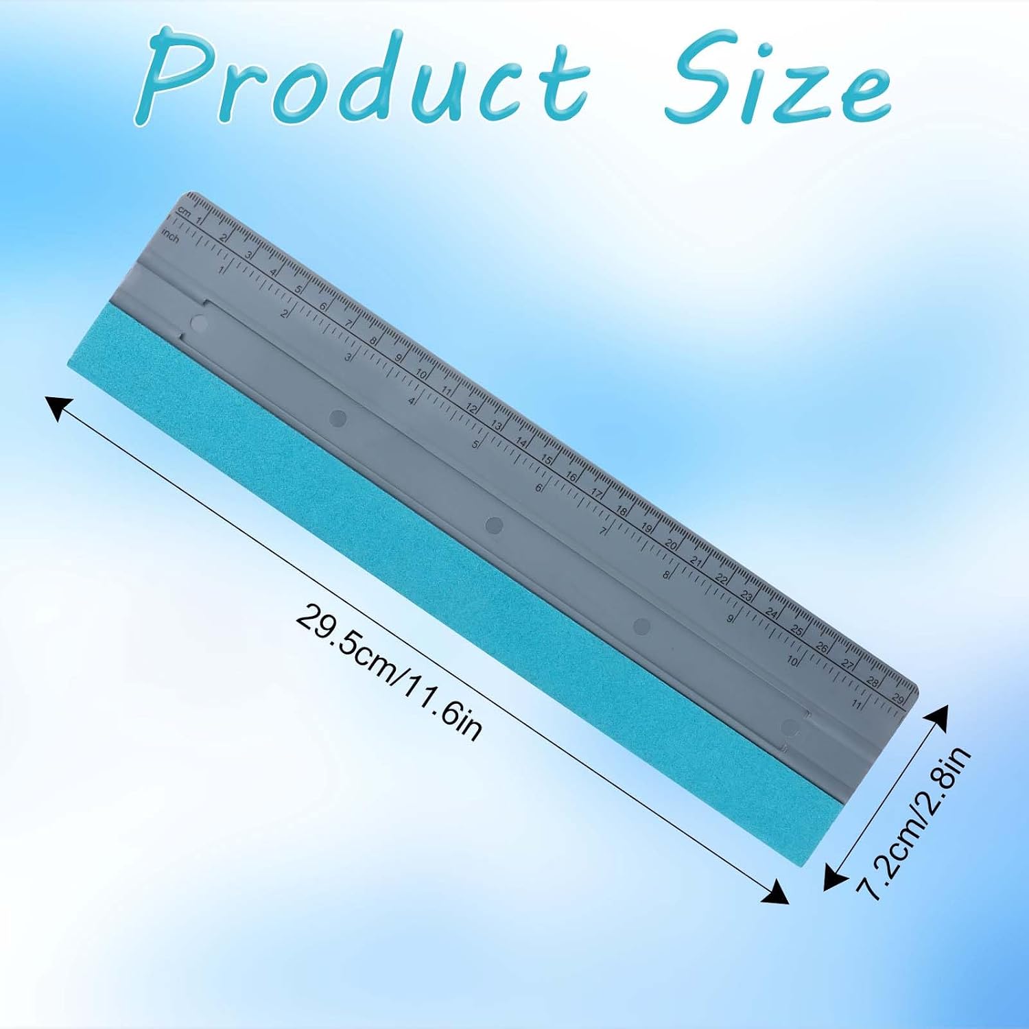 Felt Squeegee, 1Pcs 12 Inch Vinyl Squeegee Tool Wallpaper Tools Window Tint Squeegees, Universal with 30CM Scale