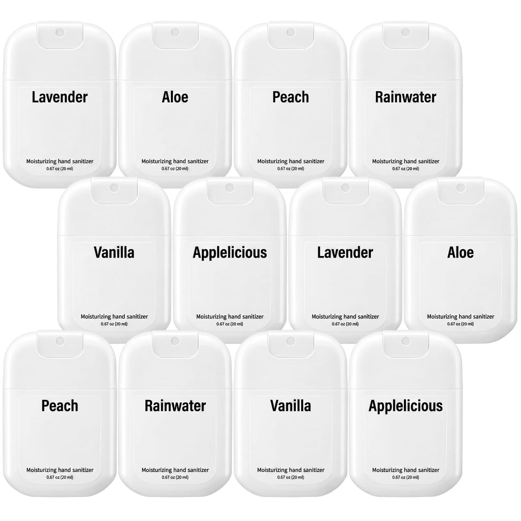 12 Pcs Hand Sanitizer Spray, 0.67 Fl. oz, White, Fresh