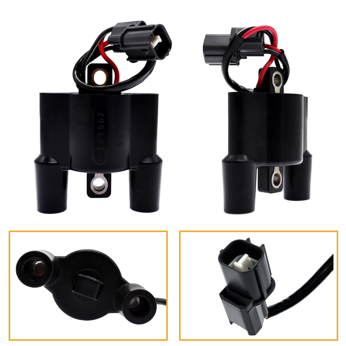 F6T557 Ignition Coil Compatible With Yamaha 2005 F60 4 Stroke Ignition Coil 63P-82310-01-00 F150 F50 F75 F90