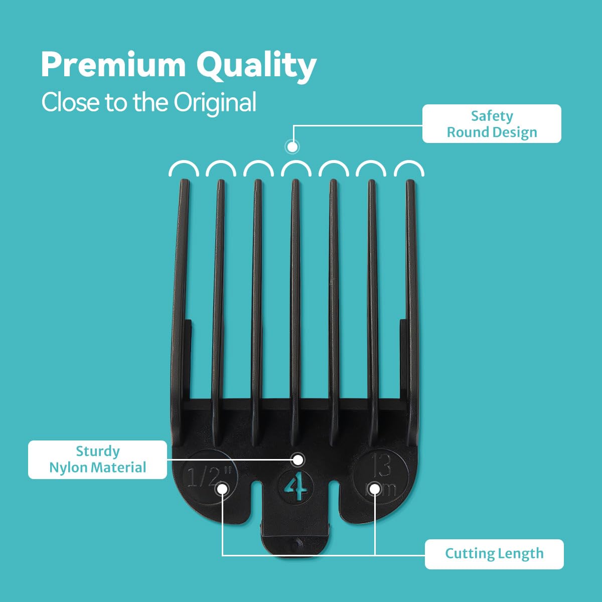 Clipper Guards Set Compatible with Most Wahl Clippers with Holder, Clipper Guides Replacement - 1/16" to 1", 10 Piece