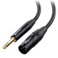 6.35mm 1/4 Inch TRS to XLR Cable, Male to Male, 25ft | XLR to TRS Cable, M-M, Black, Not for Microphone Use