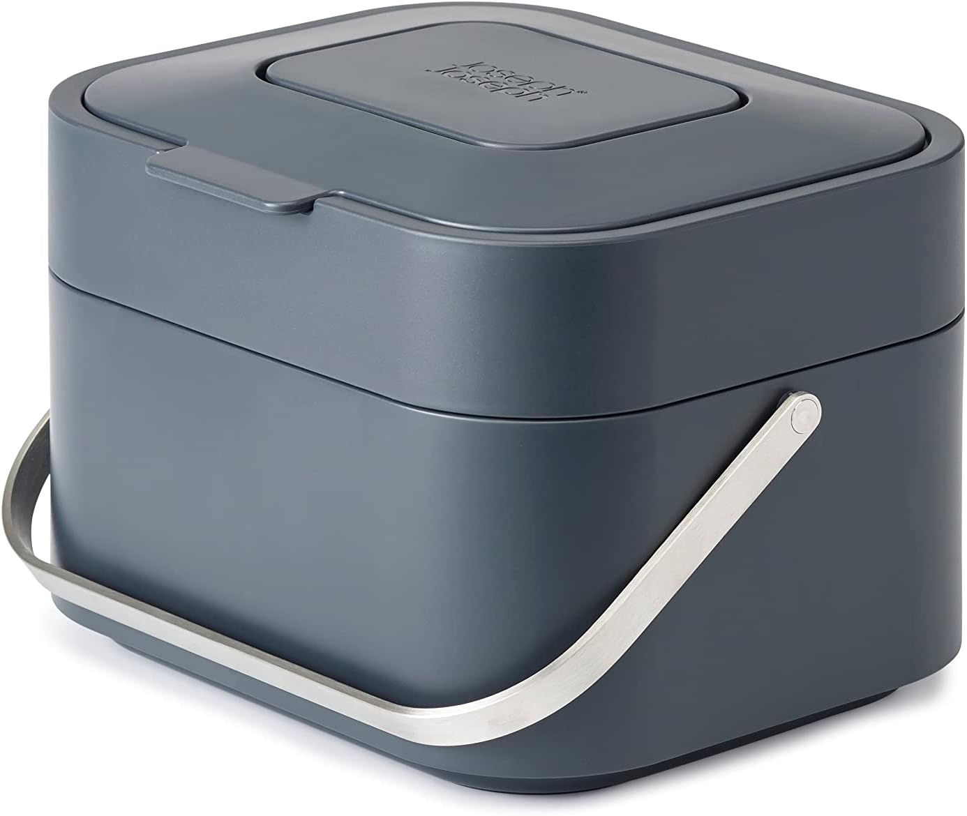 Intelligent Waste Compost Bin Food Waste Caddy with Odor Filter and Ventilation, 1 Gallon / 4 liters, Graphite