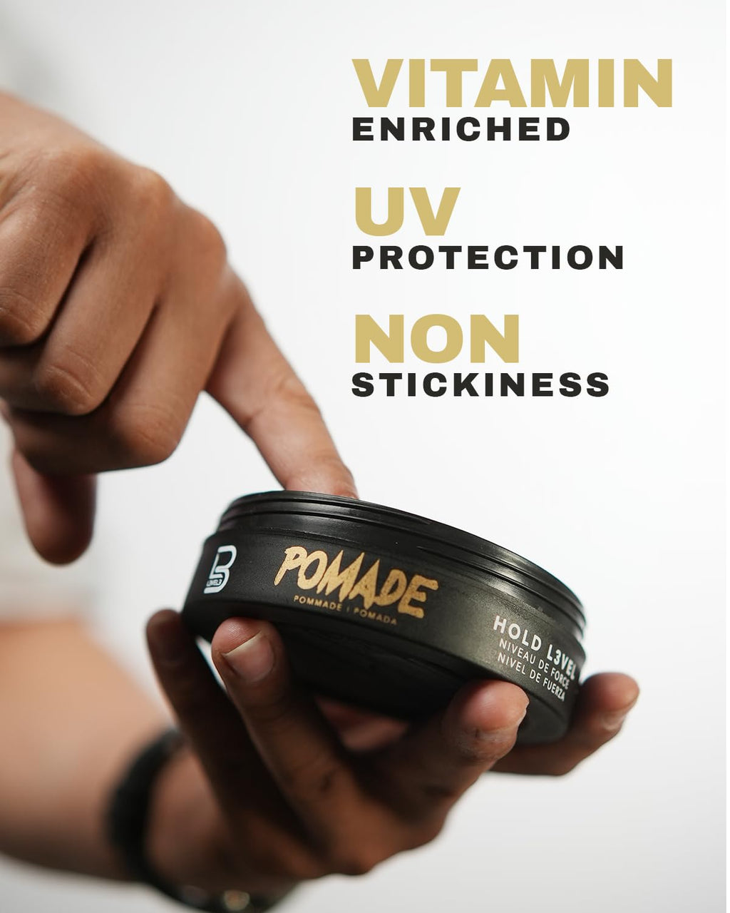 Level 3 Pomade - Improves Hair Strength and Volume Long-Lasting Hold - 4 Pack