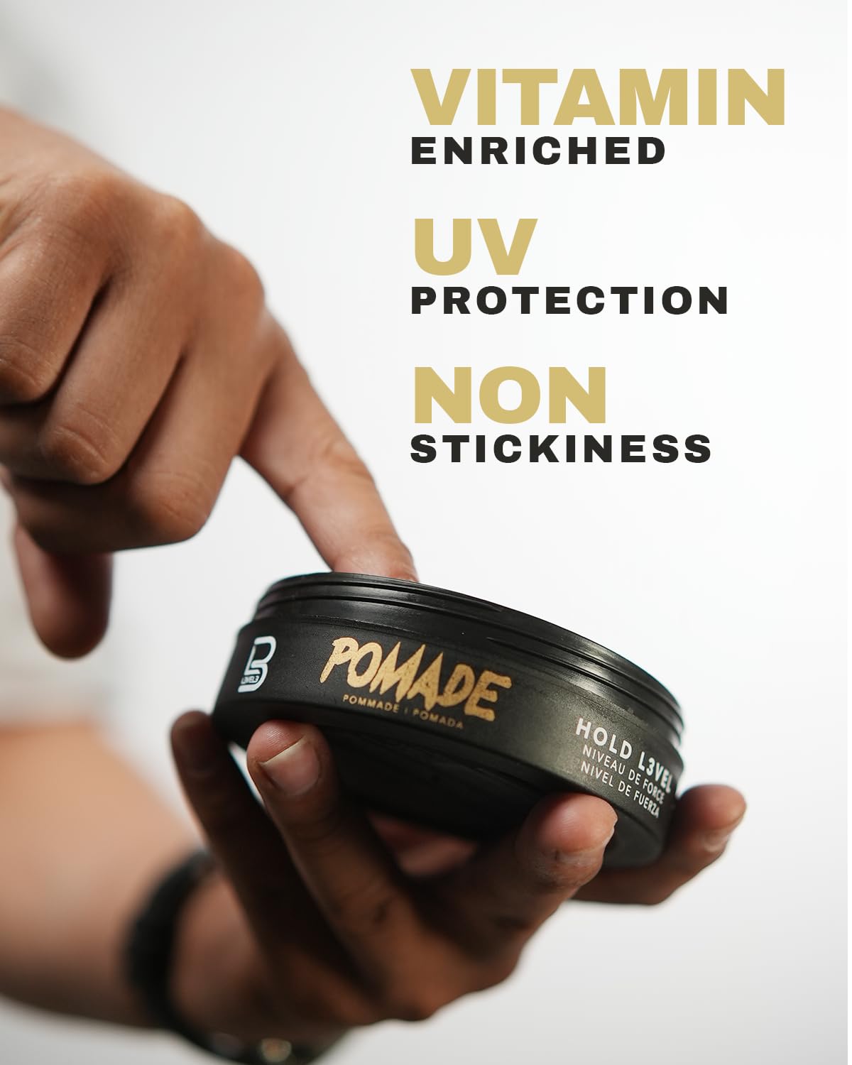 Level 3 Pomade - Improves Hair Strength and Volume Long-Lasting Hold - 4 Pack
