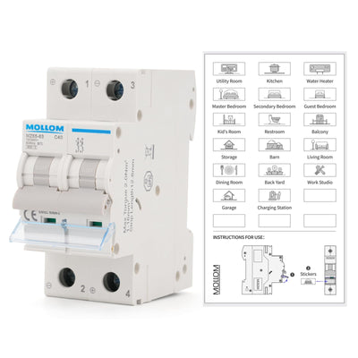MOLLOM AC 2P 110-240V 40Amps C40 Miniature Circuit Breaker