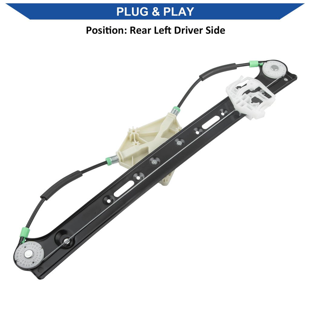 Obaee Window Regulator with Motor Rear Left Driver Side, Replace 749-586