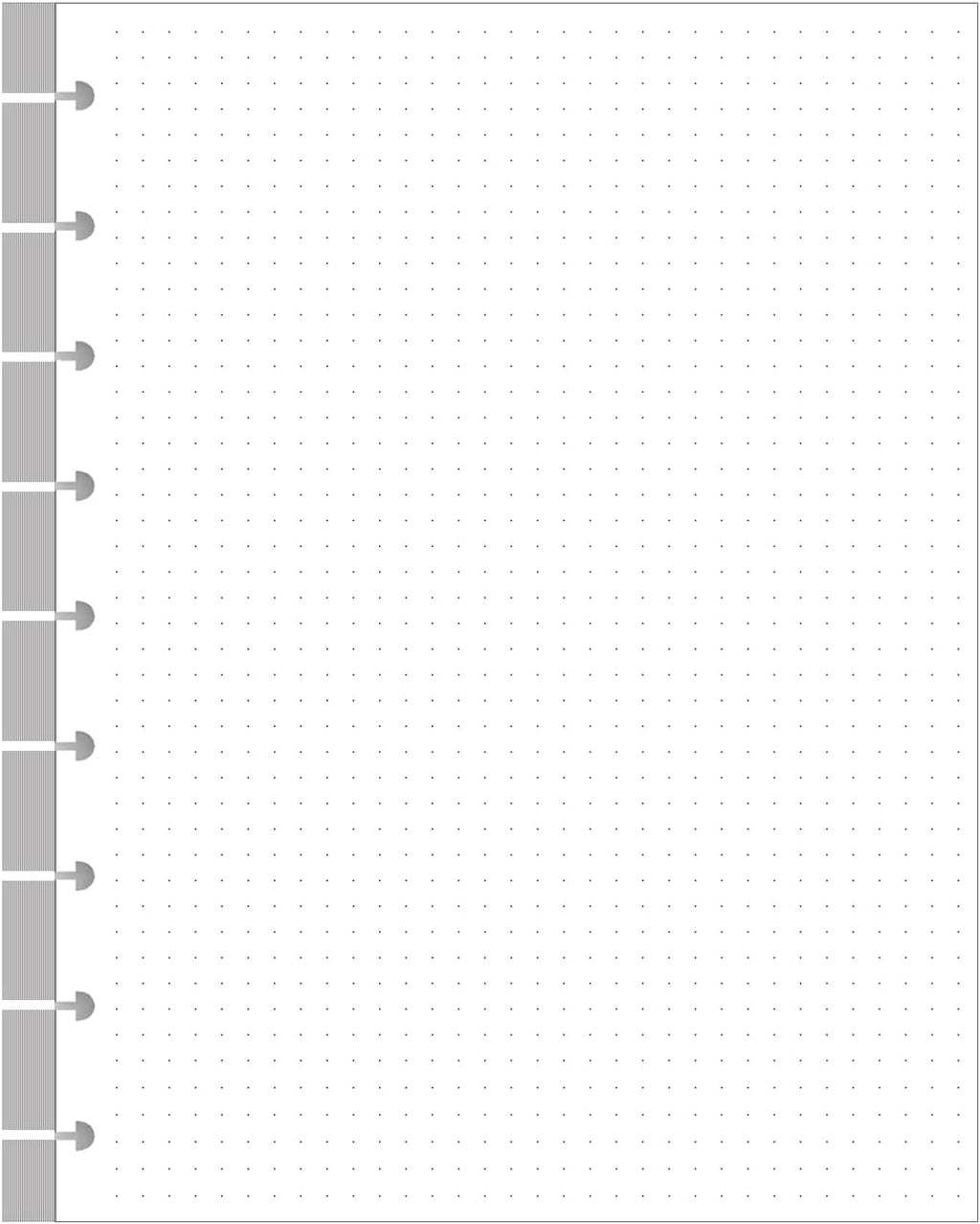 Classic Size Discbound Dotted Grid Refill Paper, 9-Disc Discbound Pre-punched Happy Planner Inserts
