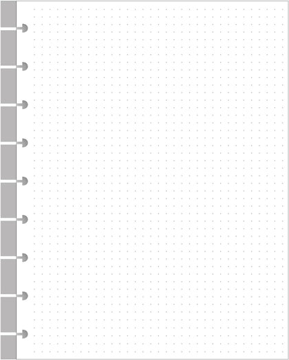 Classic Size Discbound Dotted Grid Refill Paper, 9-Disc Discbound Pre-punched Happy Planner Inserts