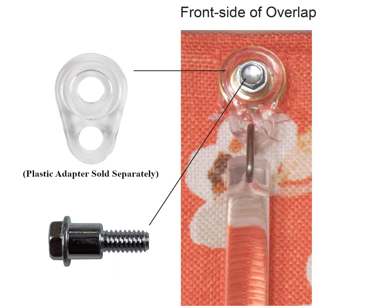 Plastic Adapter 1/4" Shoulder Bolts for Drapery Batons - 10 Pack