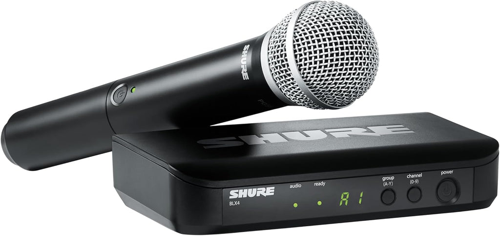 BLX24/PG58 Wireless Vocal Microphone System - H9 Band | 14-hour battery and 300 ft UHF range with PG58 handheld vocal