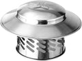 Stainless Steel Chimney Cap, 4 Inch Rain and Snow Protection Flue Cowl for Roof Vents and Fireplace Pipes
