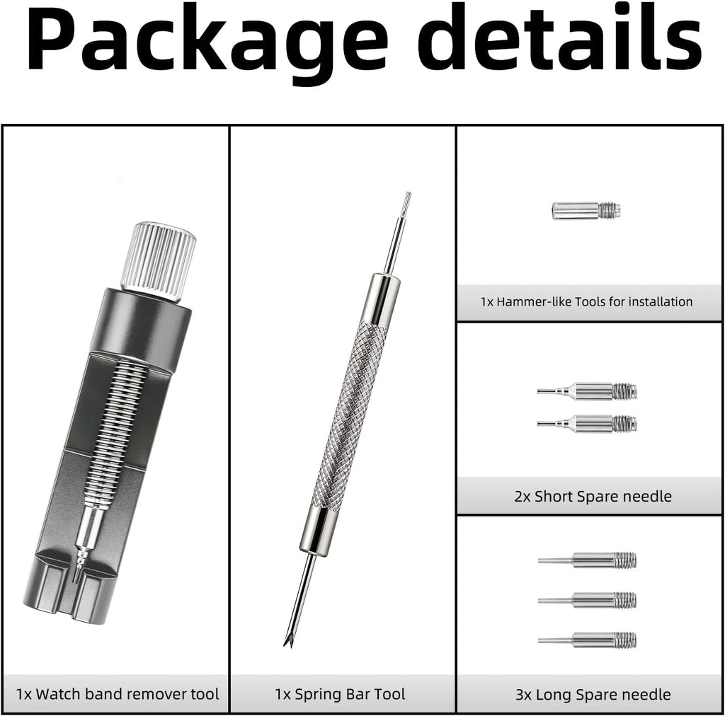 Watch Link Removal kit, Watch Band Adjust and Pin Remover for Sizing Metal Bracelets, Professional Watch Repair Kit