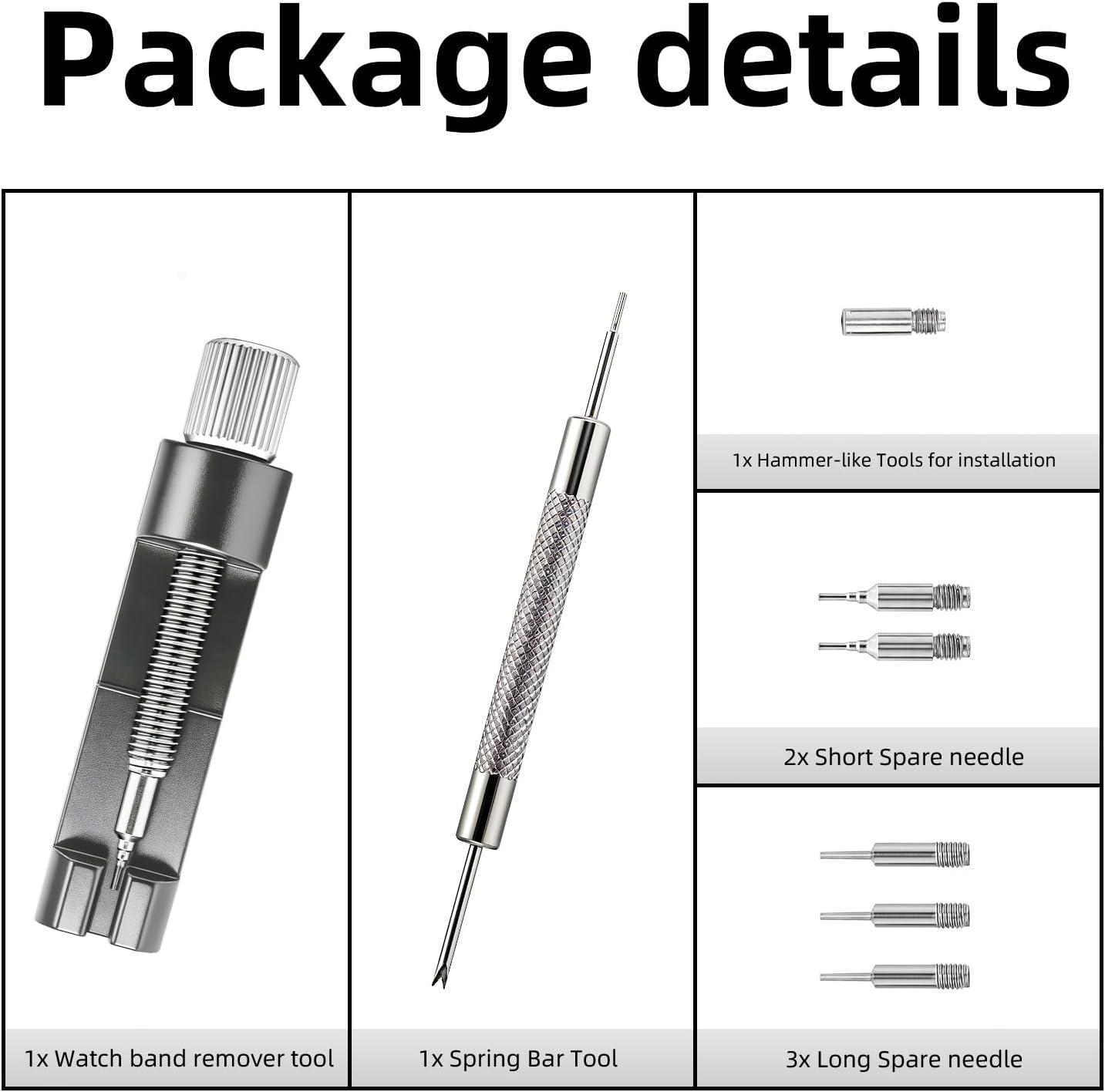 Watch Link Removal kit, Watch Band Adjust and Pin Remover for Sizing Metal Bracelets, Professional Watch Repair Kit