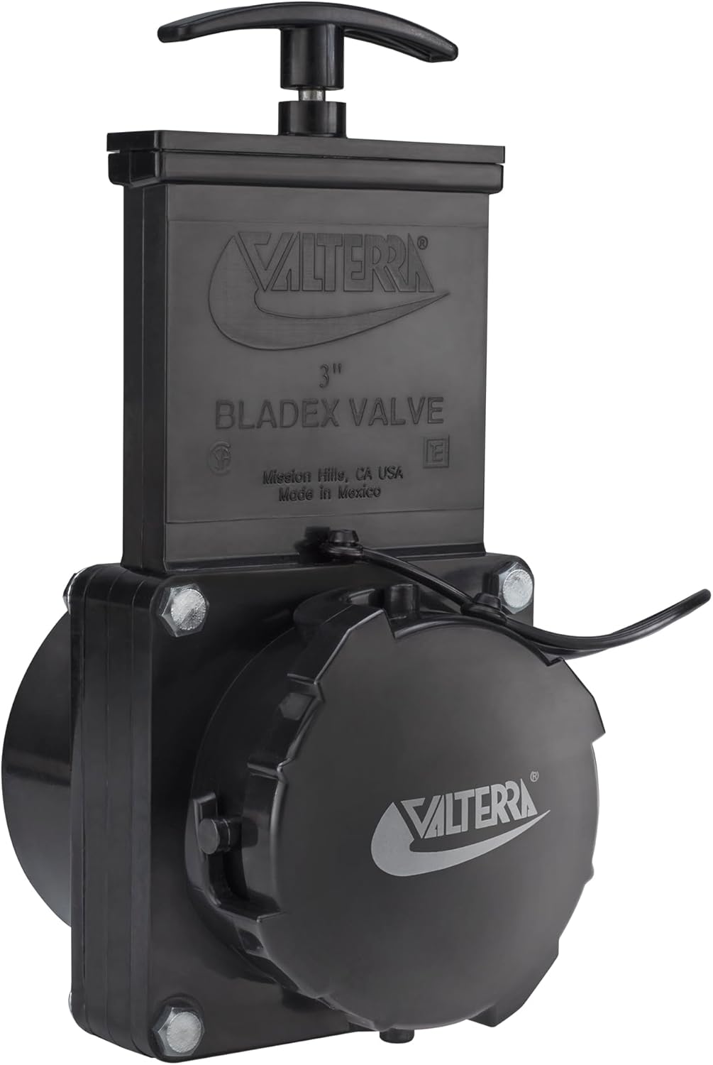 Valterra 3" Stainless Steel RV Waste Dump Gate Valve w/Cap (1)