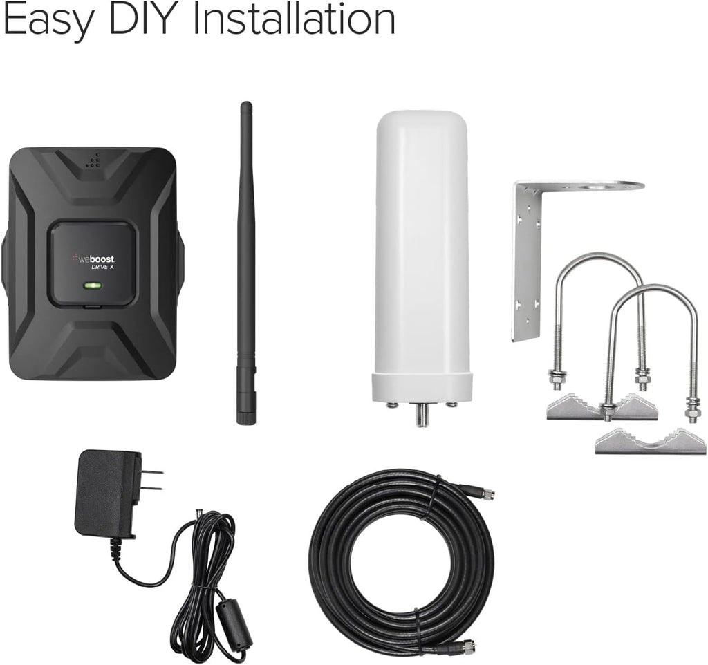 Drive X RV Base - Cell Phone Signal Booster kit | Boosts 4G LTE & 5G for All U.S. Carriers - Verizon, AT&T, T-Mobile
