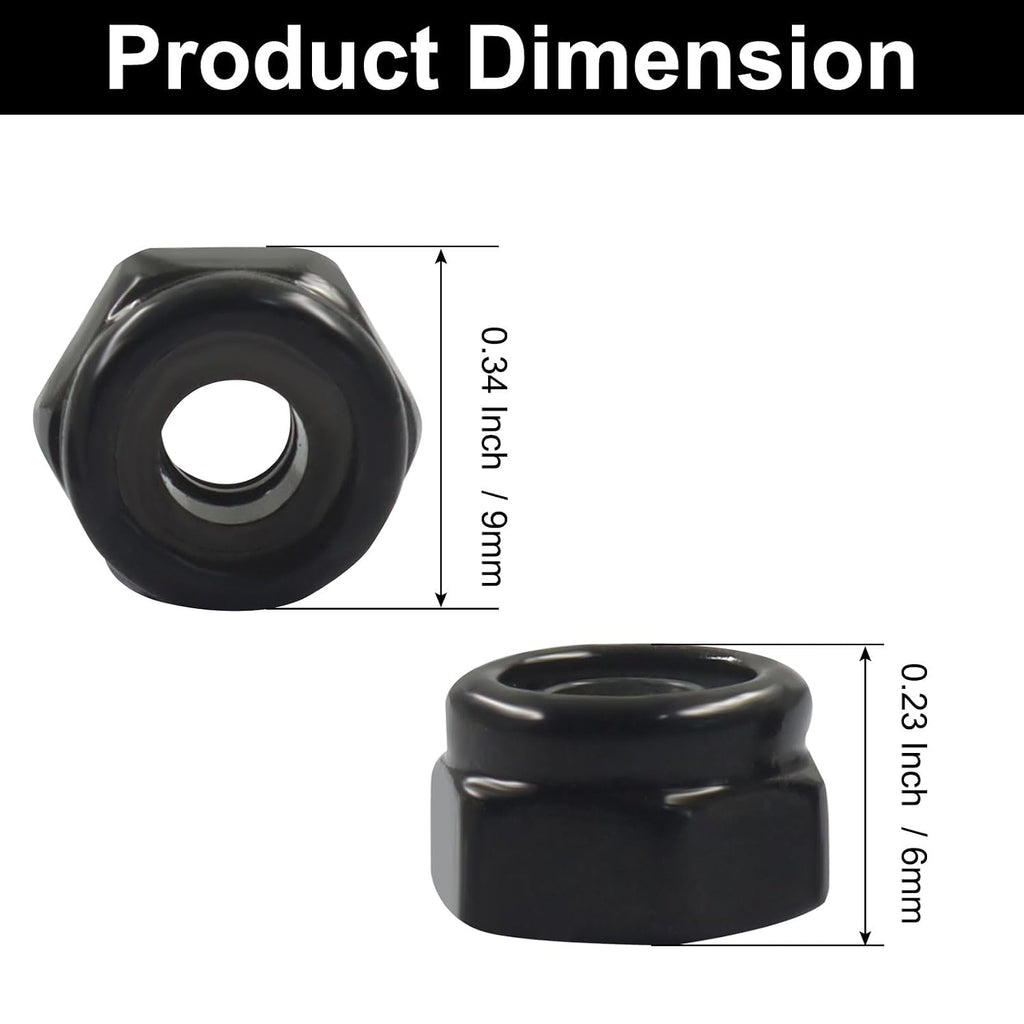 50 Pack #8-32 Nylon Insert Hex Lock Nuts