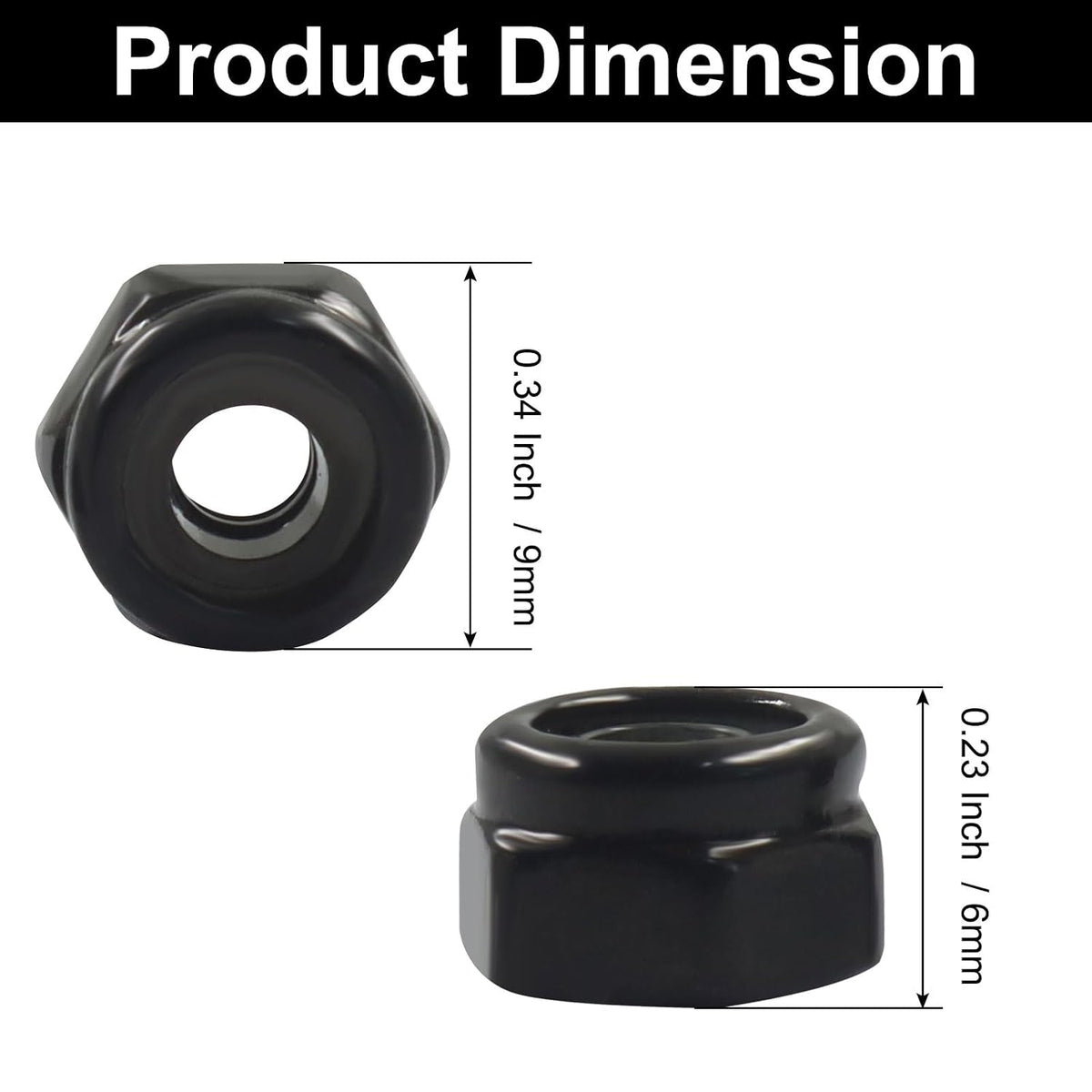 50 Pack #8-32 Nylon Insert Hex Lock Nuts