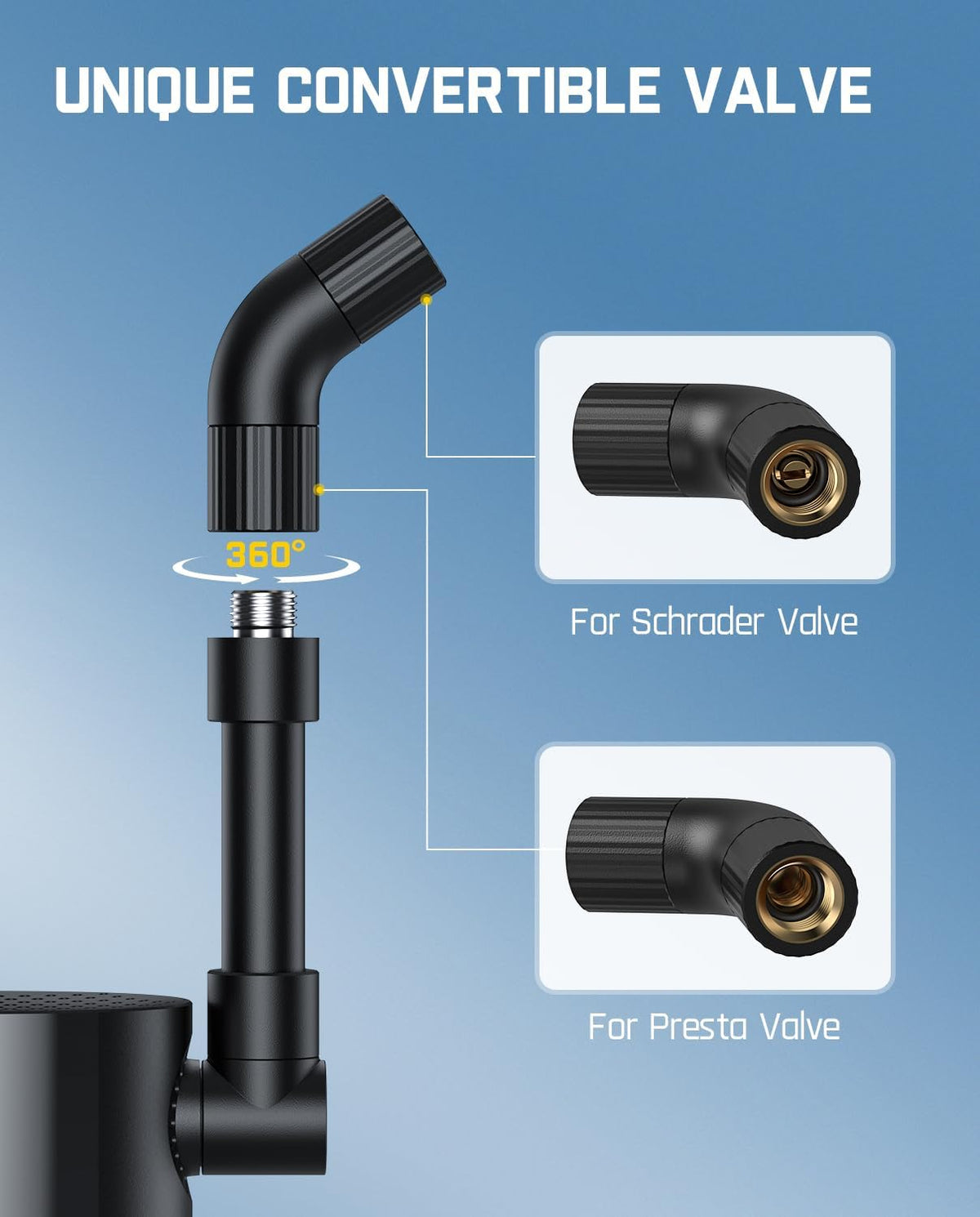 X9 Ace Mini Electric Bike Pump, 150PSI, 32s Inflate, Auto Stop