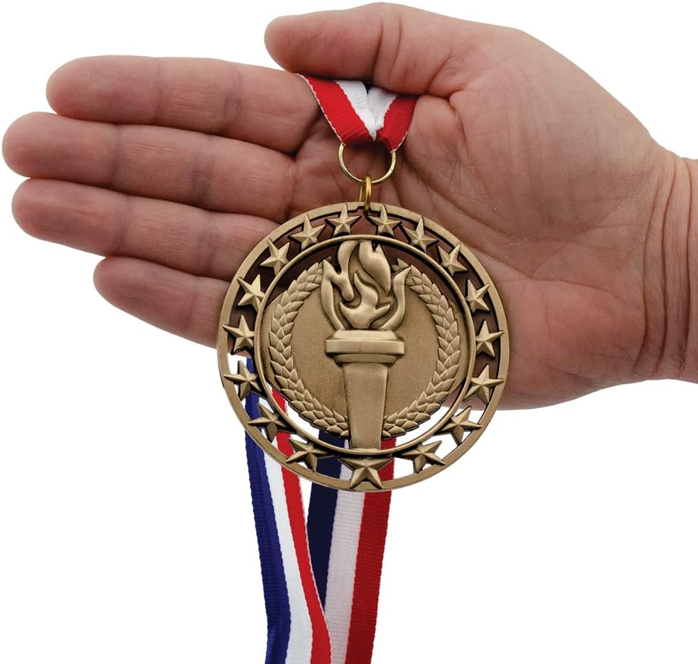 Hodges Award Medals - Gold, Silver, and Bronze Award Medals - 3 Pack | Award Medals